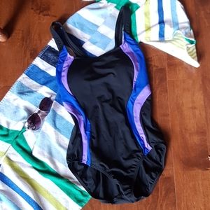 NWOT Black One piece Athletic Swim Suit